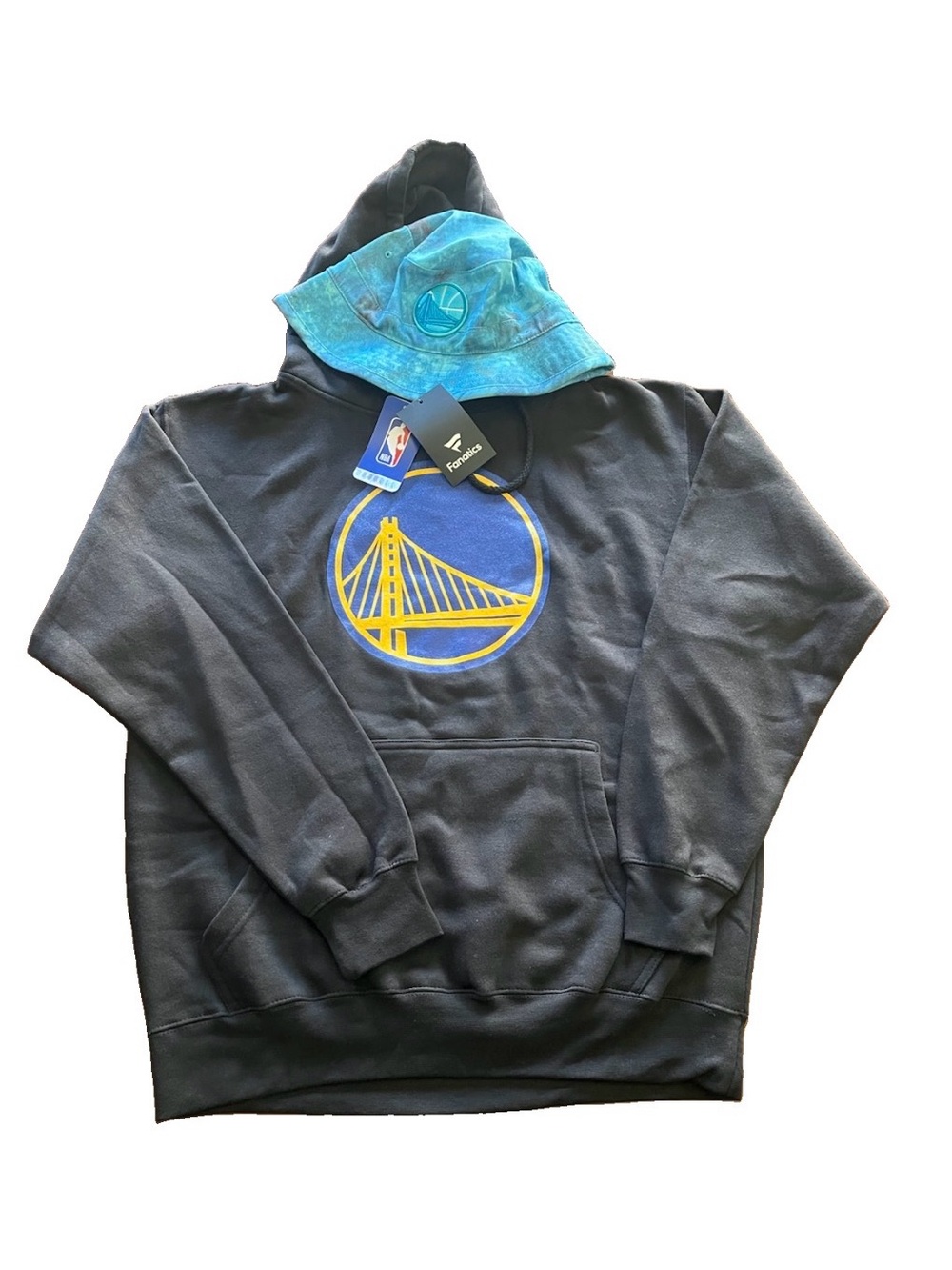 Golden State Warriors Fit Bundle Deal Hat + Curry Hoodie Sz M Mens